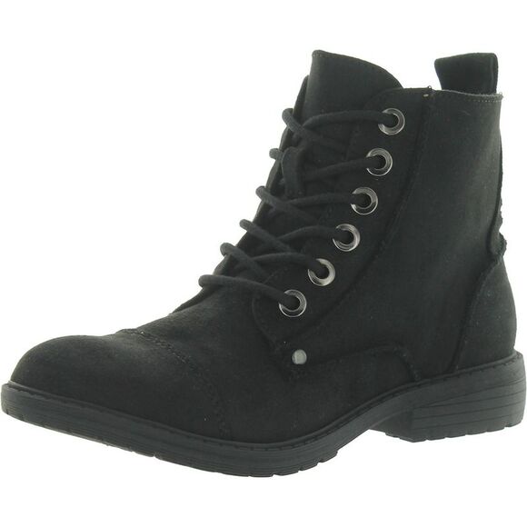 Very G Shoes - Very G Womens Birdie  Black Pull On Combat & Lace-up Boots Shoes New